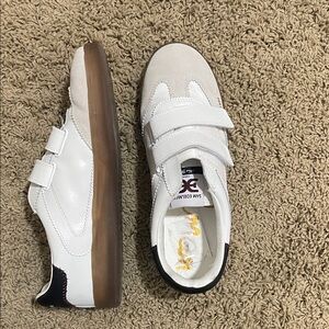 Sam Edelman White and Brown Athletic Sneakers